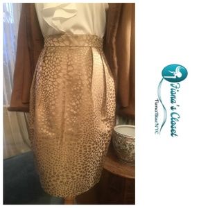 Yves Saint Laurent Light Gold Animalier Skirt NWOT